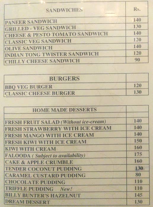 Fruit Shop on Greams Road, Egmore menu