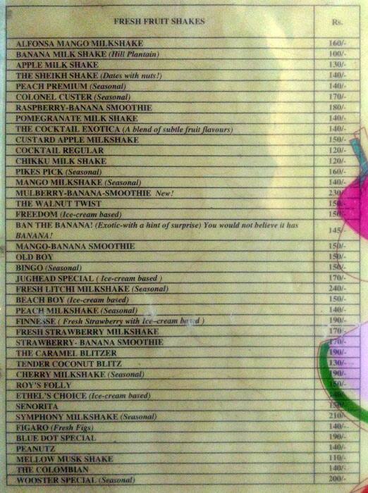 Fruit Shop On Greams Road menu