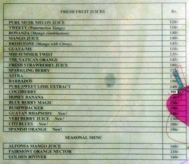 Fruit Shop On Greams Road menu