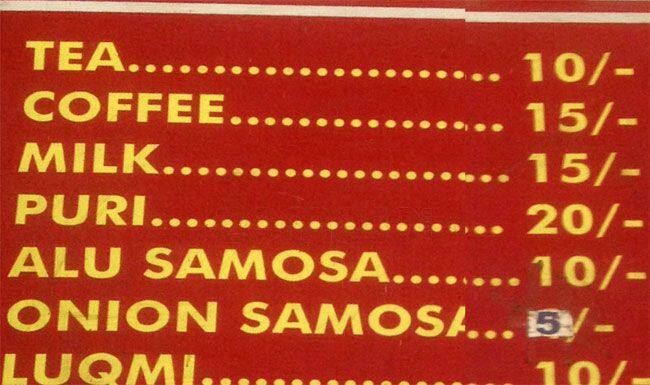 Cafe Embassy menu