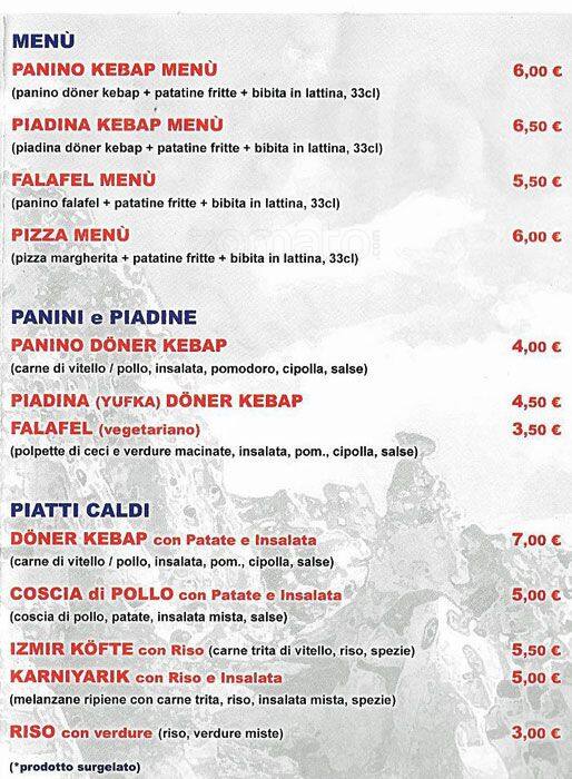 Menu di Capadocia 