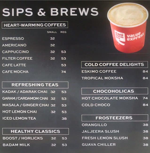 Ccd menu cheap