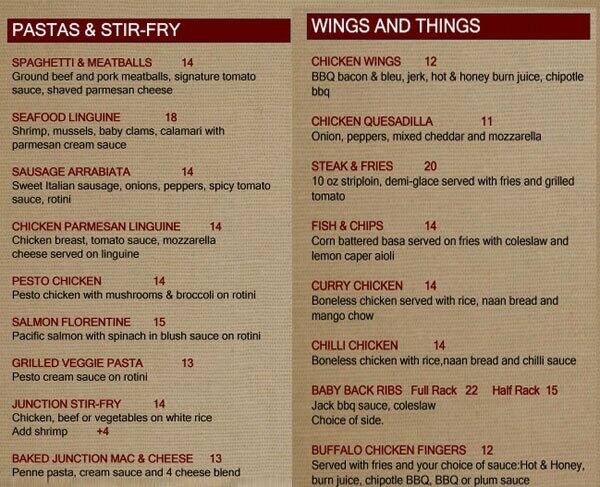 The Junction menu
