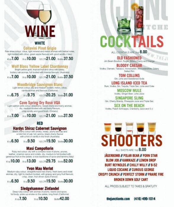 The Junction menu