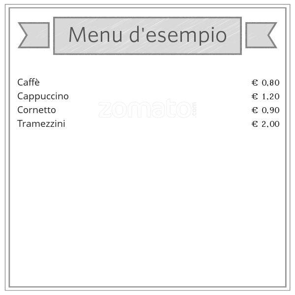 Menu di Caffè Roney 