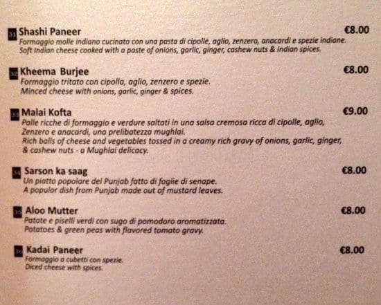 Menu di Krishna 13 