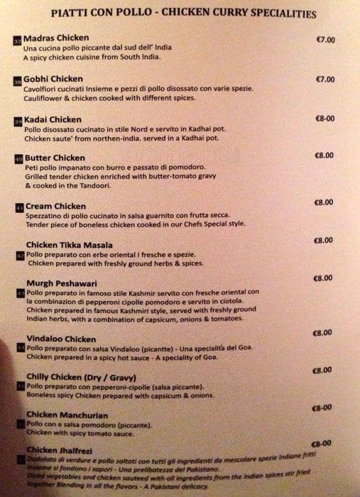 Menu di Krishna 13 