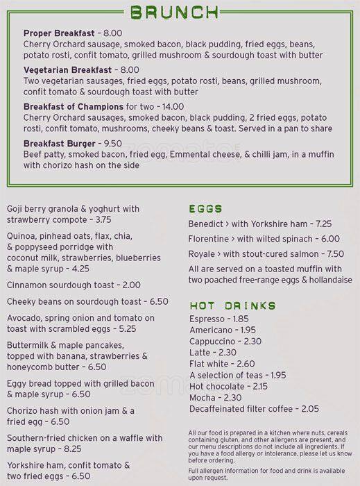 Menu at The Starting Gate pub & bar, London, Station Rd