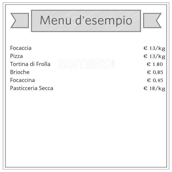 Menu di Boulangerie 
