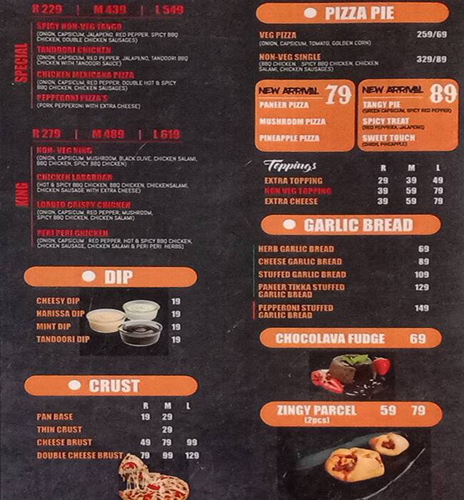 Menu at PIZZA PAN (ADARSH NAGAR), Delhi, B1