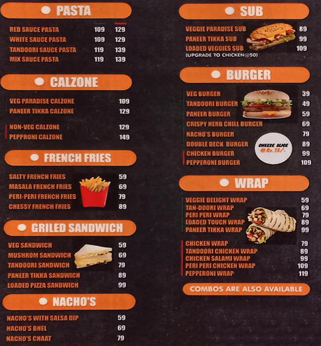 Menu at PIZZA PAN (ADARSH NAGAR), Delhi, B1