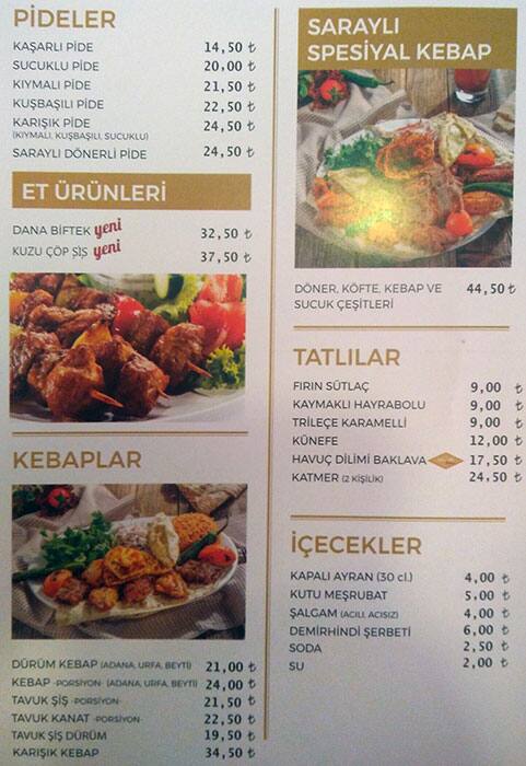 sarayli doner kofte menu sarayli doner kofte ikitelli merkez istanbul icin menu