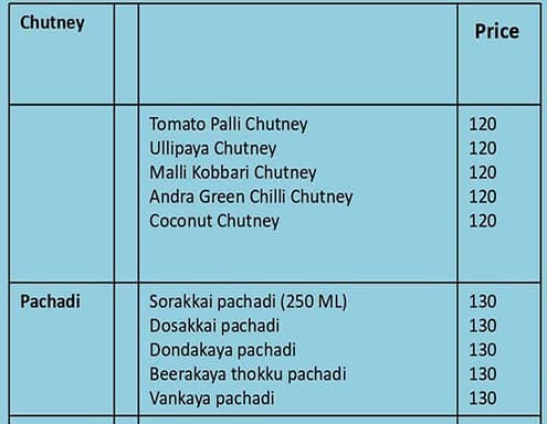 Shero Home Food - Andhra menu