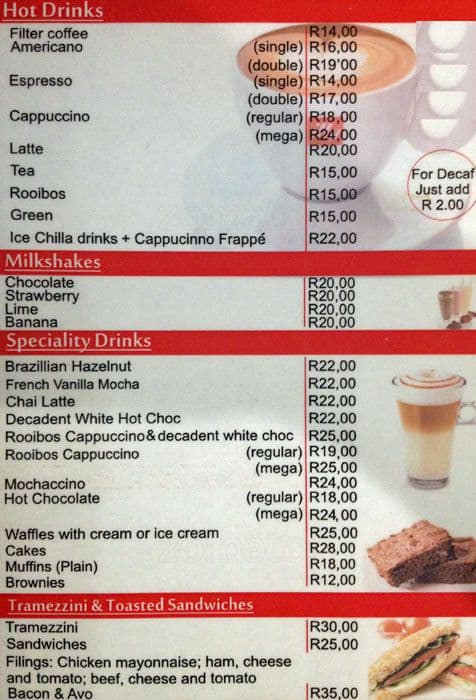 Illy Cafe Menu, Menu for Illy Cafe, Brackenfell, Cape Town - Zomato SA