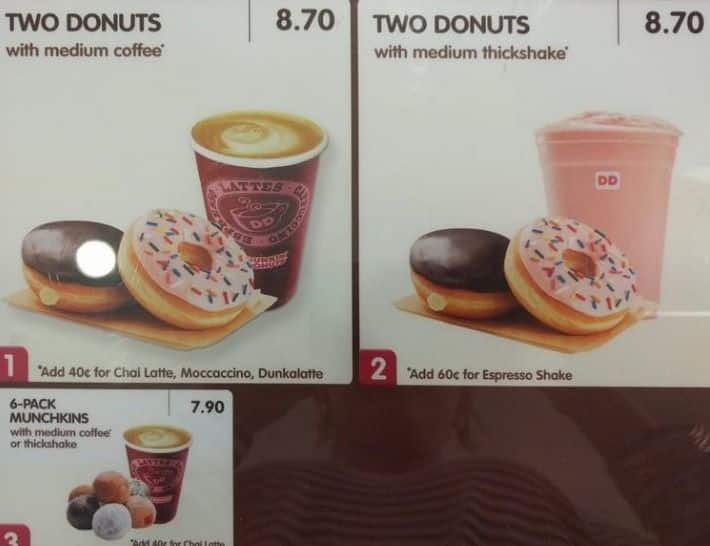 Menu At Dunkin Desserts Auckland 246 Queen St 9627