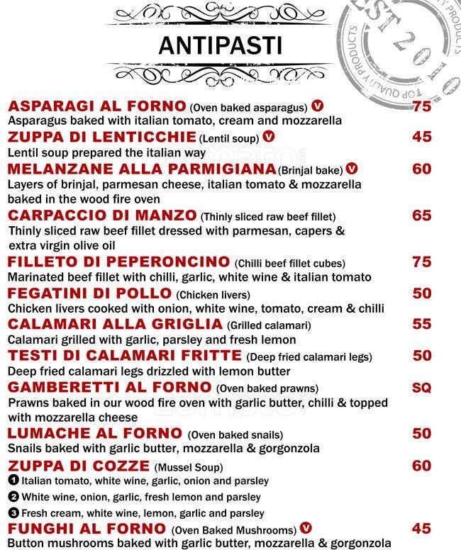 Fiamma Grill Coco De Mer Boutique Hotel Menu Zomato SA