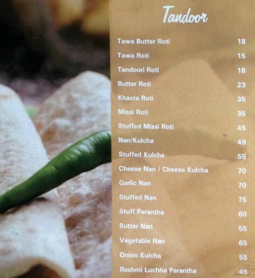 Ozone Resto Lounge menu