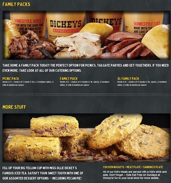 Menu At Dickey's Barbecue Pit, Round Rock