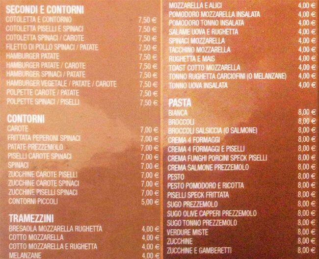 L'Impero del Gusto меню