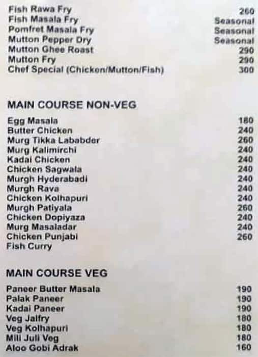 Menu at Manjunatha Bar & Restaurant, Bengaluru, 144