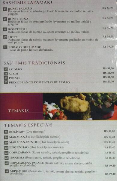 Lapamaki cardápio