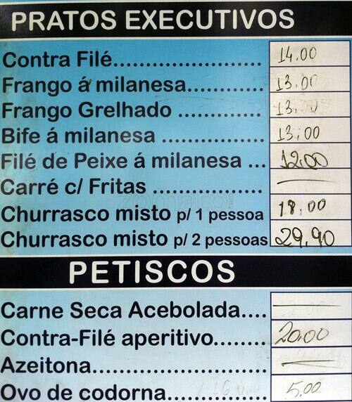 C. B. Primavera cardápio