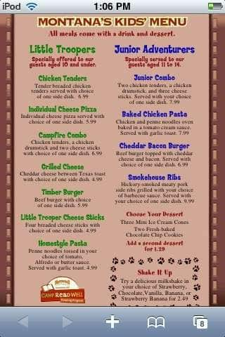 Montana’s BBQ & Bar menu