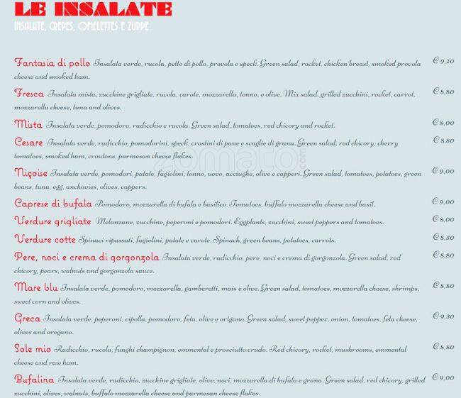 Menu di Il Pastarito Ristorante Pizzeria 