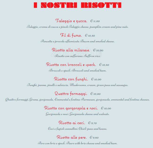 Menu di Il Pastarito Ristorante Pizzeria 