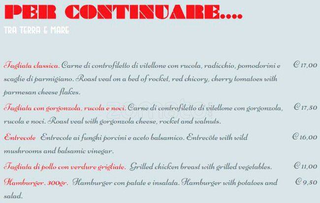 Menu di Il Pastarito Ristorante Pizzeria 