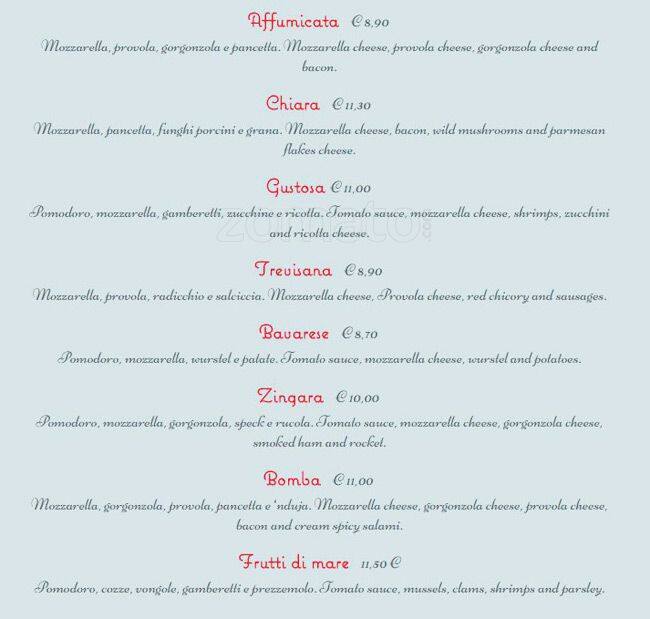 Menu di Il Pastarito Ristorante Pizzeria 