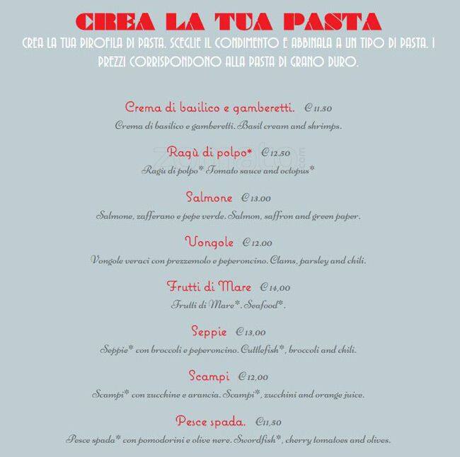 Menu di Il Pastarito Ristorante Pizzeria 
