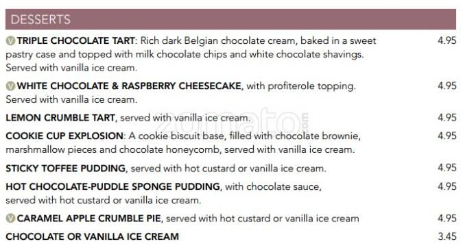 Bar 10 menu