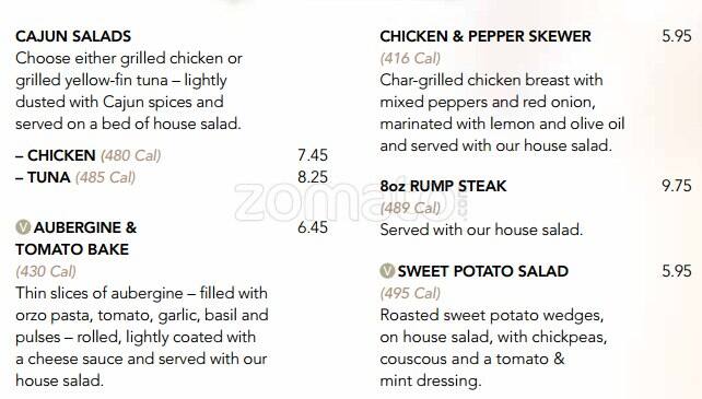 Bar 10 menu