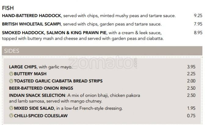 Bar 10 menu