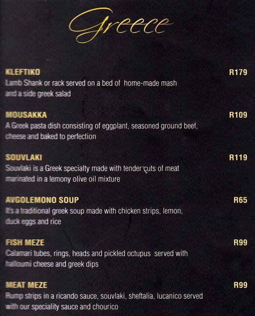 Carta de Indigo Honeydew Mediterranean Seafood Sushi & Grill