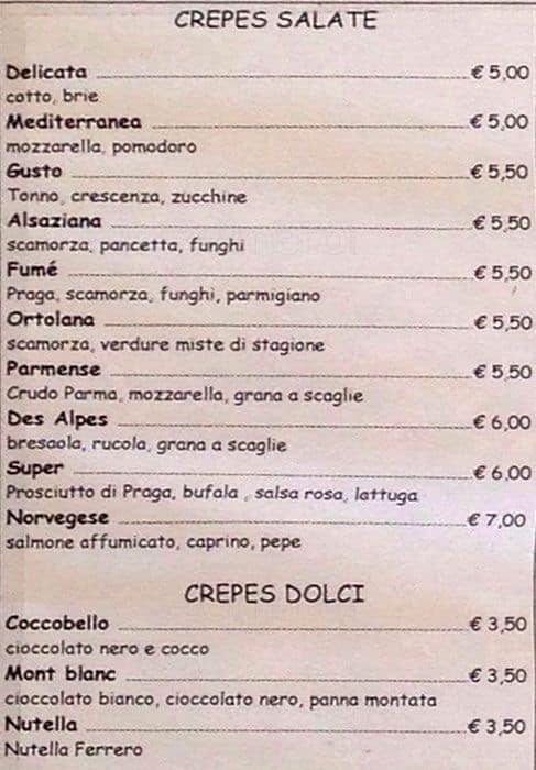 Menu di Caffetteria Il Gusto del Caffè 