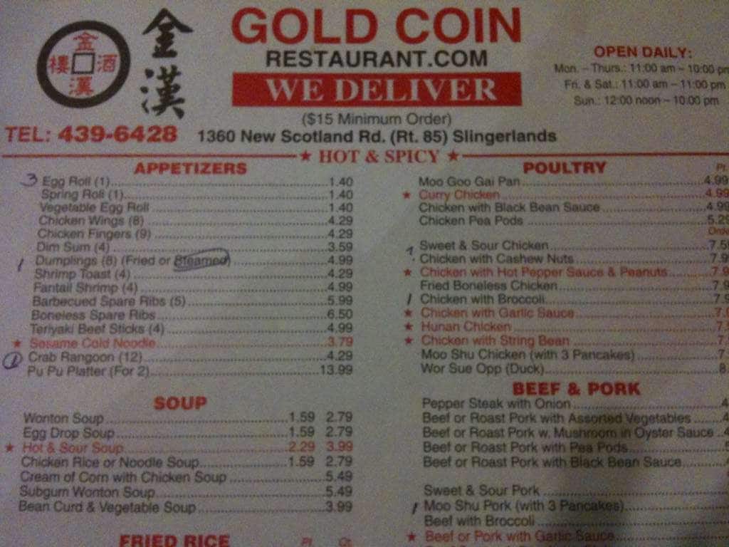 13 coin restaurant menu