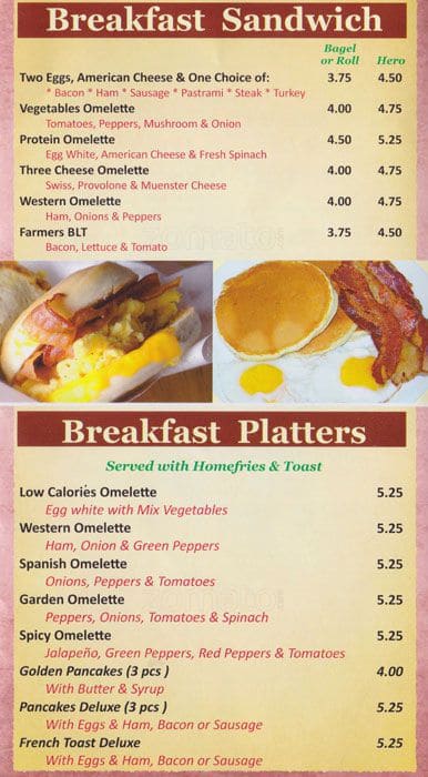 new york city bagels & deli cafe menu