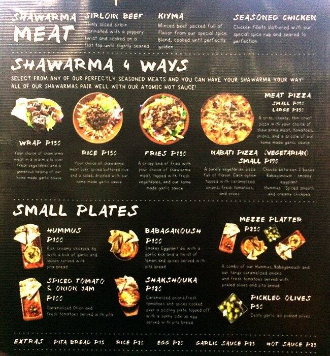 Menu at Blended, Mandaluyong, Pioneer Street Market