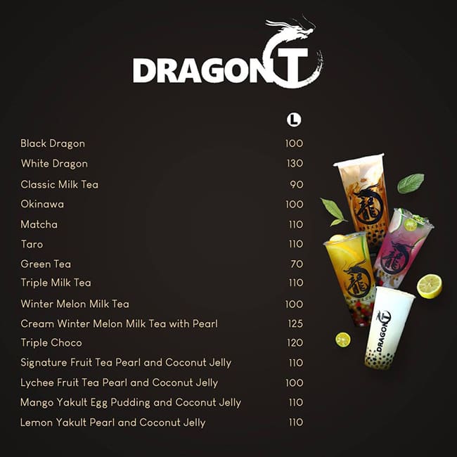 Dragon T Menu Menu For Dragon T Bonifacio Global City uig City