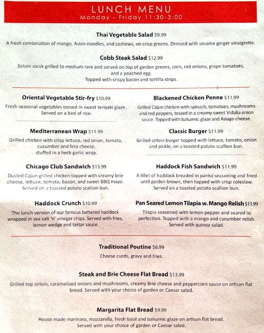 wendel clark's restaurant menu