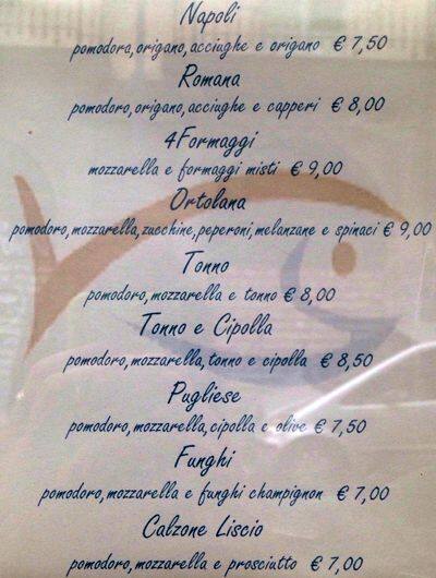 Menu di Le Varesine 