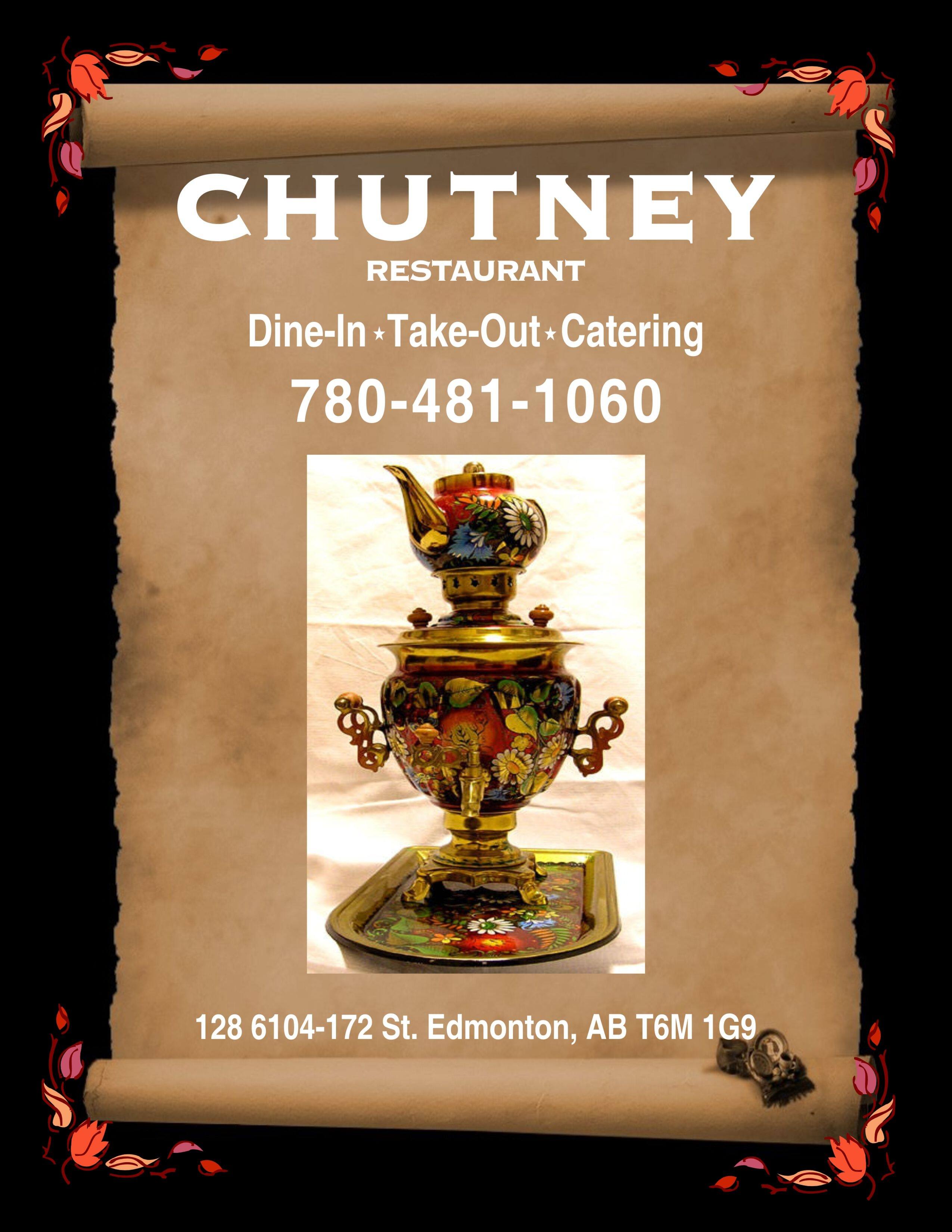 Chutney Menu, Menu for Chutney, Callingwood, Edmonton Urbanspoon/Zomato