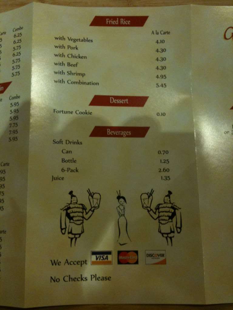 Menu at Golden Chopsticks restaurant, Hilliard, Hilliard Rome Rd