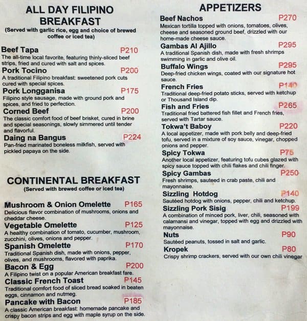 Bells And Whistles Menu, Menu for Bells And Whistles, Tagaytay City