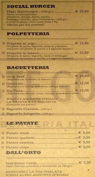 Menu di Taste good 