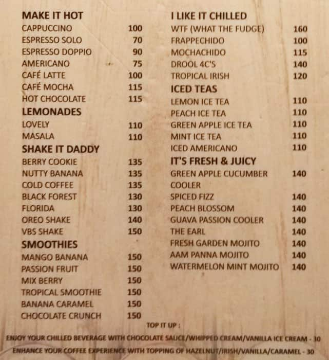 Drool Fresh Bakehouse & Cafe Menu - Zomato