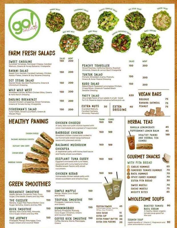 go salads menu