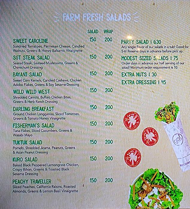 go salads menu